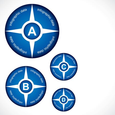 creative blue round infographic stock vectorのイラスト素材