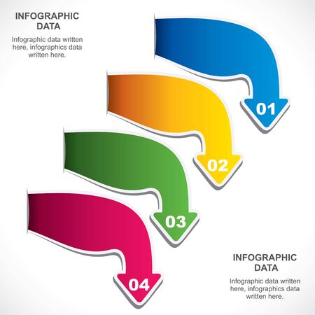 creative arrow info-graphic design stock vectorのイラスト素材