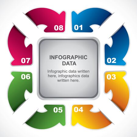 creative arrow info-graphic design stock vectorのイラスト素材