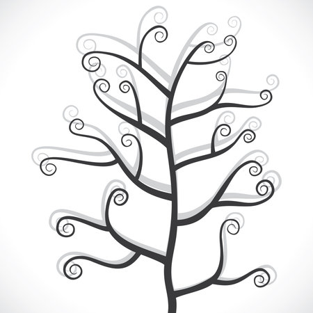 abstract swirl tree stock vectorのイラスト素材