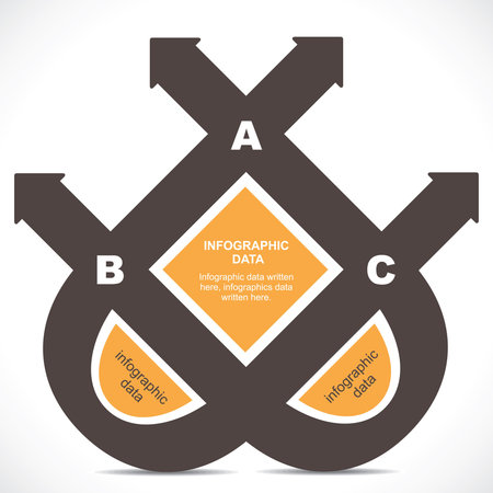 creative arrow info-graphic backgroundのイラスト素材