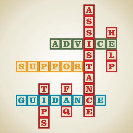 guidance and related word block stock vectorのイラスト素材