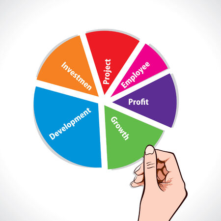 color business pie chart stock vectorのイラスト素材