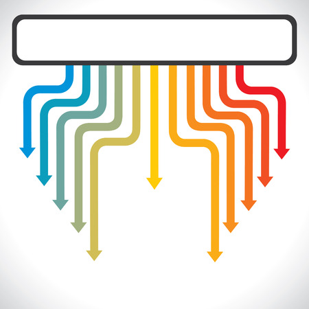 color arrow move down stock vectorのイラスト素材