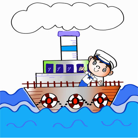 Captain textのイラスト素材