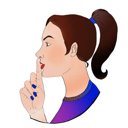 shut up woman whoのイラスト素材