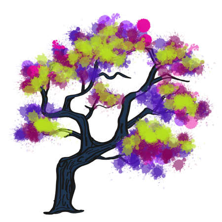 Colorful tree.のイラスト素材