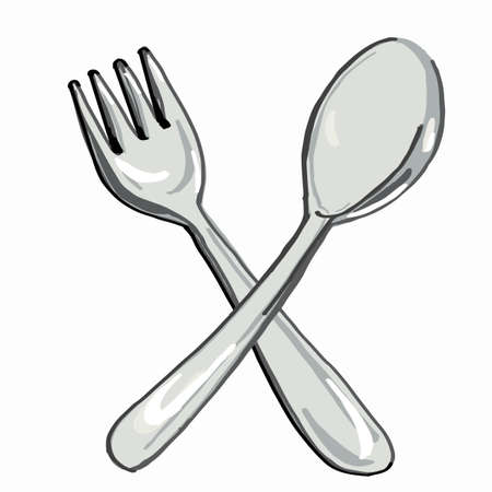 Spoon fork icon.のイラスト素材