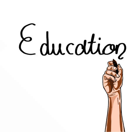 Handwriting with education textのイラスト素材