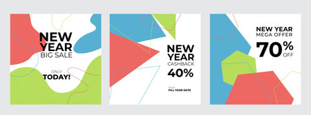 New Year Bannerのイラスト素材