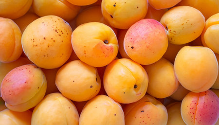 Ripe apricots as a background, closeup of photo