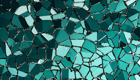Pieces of broken glass as an abstract background. 3d renderingの写真素材