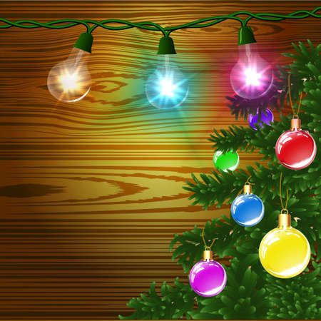 Christmas and Happy New Year background. Vector Illustrationのイラスト素材