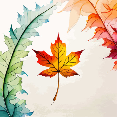 Autumn background with maple leaves. Vector illustration for your design.のイラスト素材