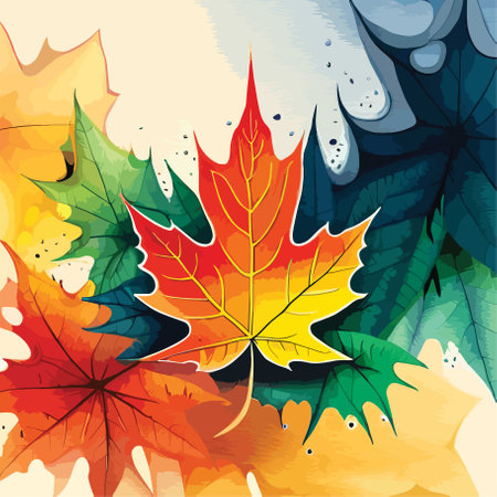 Autumn maple leaf background, vector illustration eps10. EPS10のイラスト素材