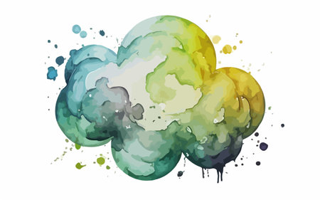 Watercolor paint splashes. Grunge abstract background. Vector illustration.のイラスト素材
