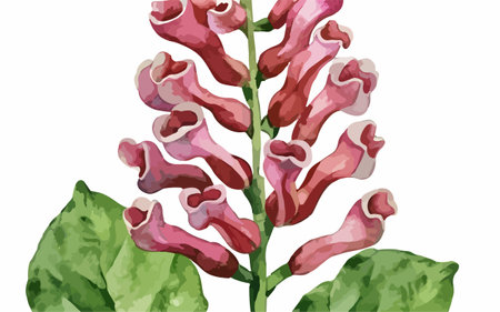 Illustration of a bouquet of pink flowers on a white backgroundのイラスト素材