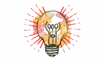 Illustration of a lightbulb with a piggy bank inside