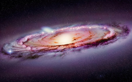 Planets, stars and galaxies in outer space showing the beauty of space exploration.の素材