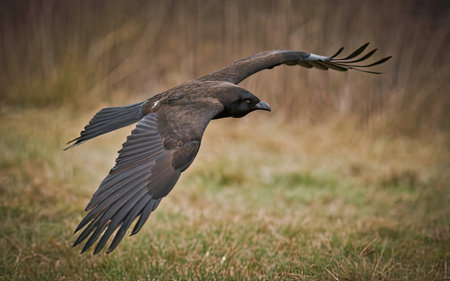 Common buzzard (Buteo buteo) in flightの素材