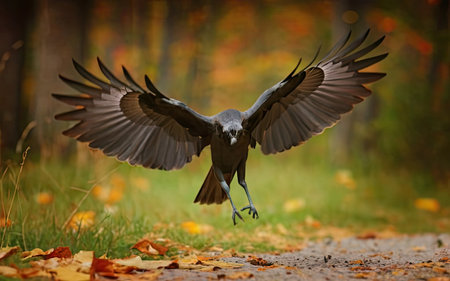 Hooded Crow (Corvus corax) in flightの素材