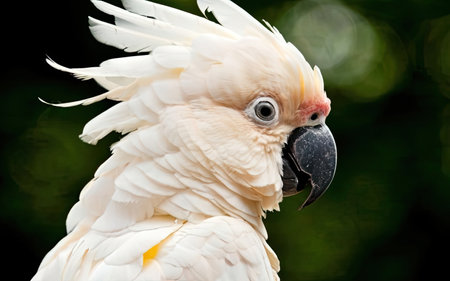 Portrait of a white cockatoo (Cacatua galerita)の素材