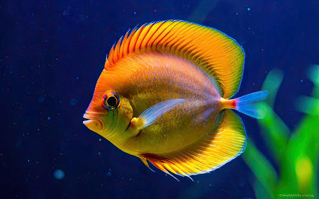 Beautiful discus fish in the aquarium. Aquarium fish.の素材