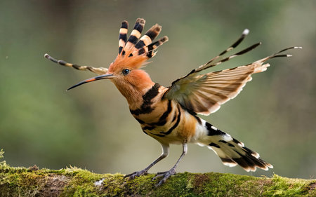 Eurasian Hoopoe (Upupa epops) in natureの素材