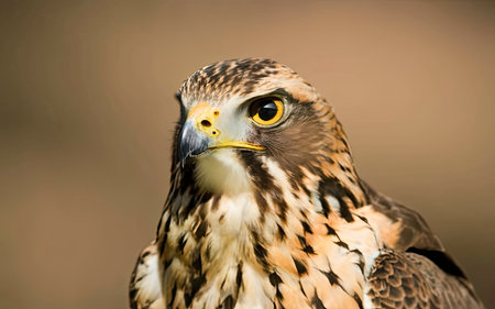 Close up of a common buzzard (Buteo buteo)の素材