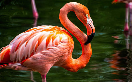 Greater flamingo (Phoenicopterus ruber)の素材