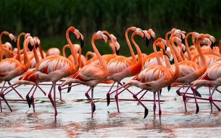 Greater flamingo (Phoenicopterus ruber)の素材