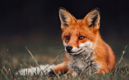 Portrait of a red fox (Vulpes vulpes)の素材