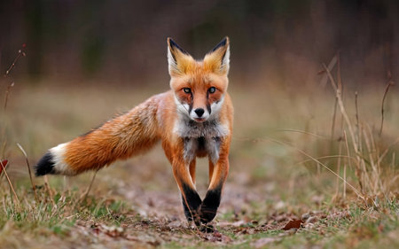 Red fox (Vulpes vulpes) in the nature.の素材