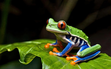 Red-eyed tree frog (Agalychnis callidryas)の素材