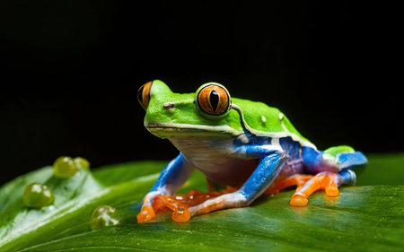 Red-eyed tree frog (Hyla arborea)の素材