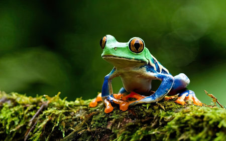 Red-eyed tree frog (Hyla arborea)の素材