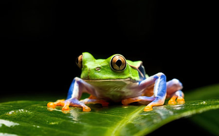 Red-eyed tree frog (Hyla arborea)の素材