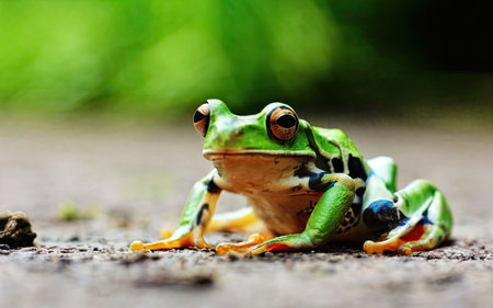 European tree frog (Agalychnis callidryas)の素材