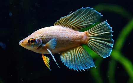 Siamese fighting fish (Betta splendens) in aquariumの素材