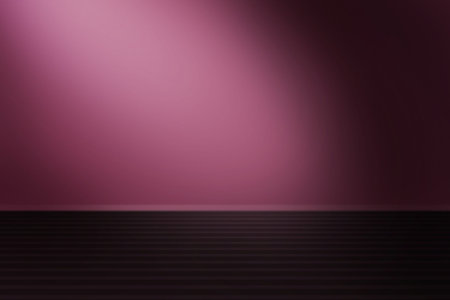 Empty room with floor and pink wall background. 3d rendering.