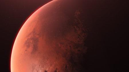 3d illustration of the planet Mars. Elements of this image furnished by NASA
