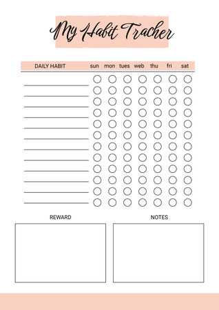 Monthly planner template. Week starts on Monday. Hand drawn vector illustration.のイラスト素材