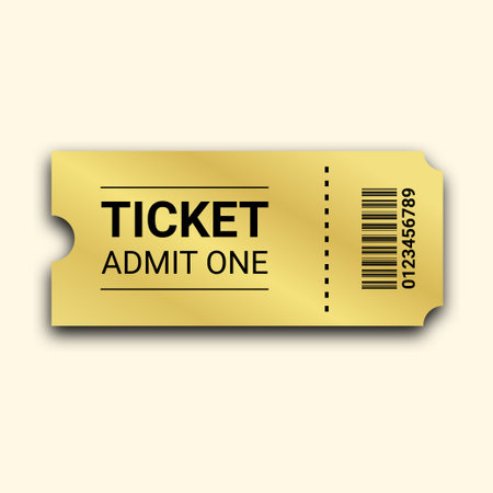 Illustration of a Ticket Icon Isolated on a White Background.のイラスト素材