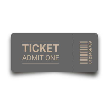Ticket icon isolated on white background. Vector illustration. Eps 10.のイラスト素材