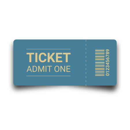 Ticket Icon Isolated on White Background. Vector Illustration.のイラスト素材