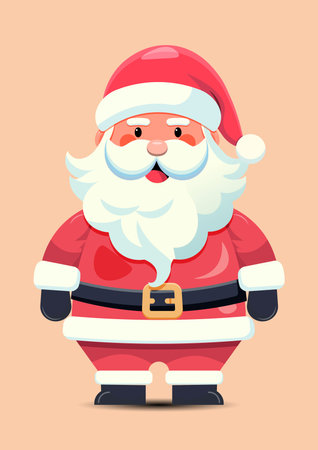 Santa Claus vector illustration. Christmas and New Year cartoon character design.のイラスト素材