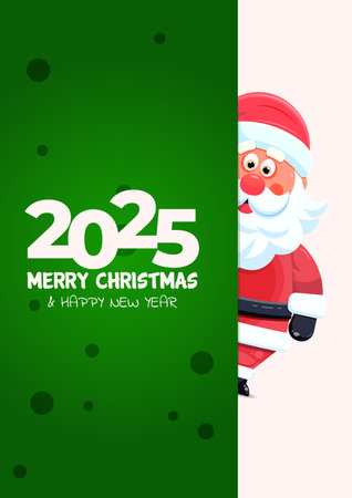 Merry Christmas and Happy New Year. Santa Claus. Vector illustrationのイラスト素材