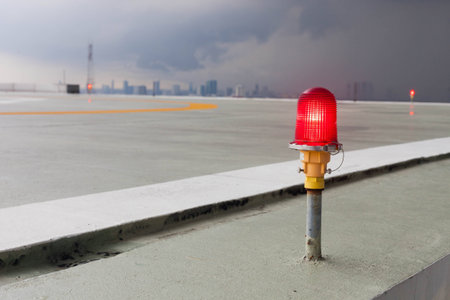 warning light on the roof for helicopter