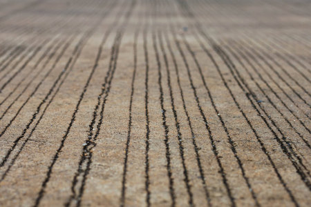 art and pattern of concrete road surface