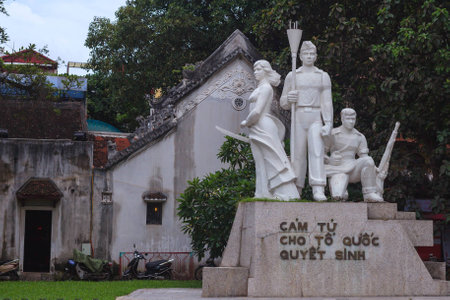revolution monument Hanoi Vietnamの写真素材